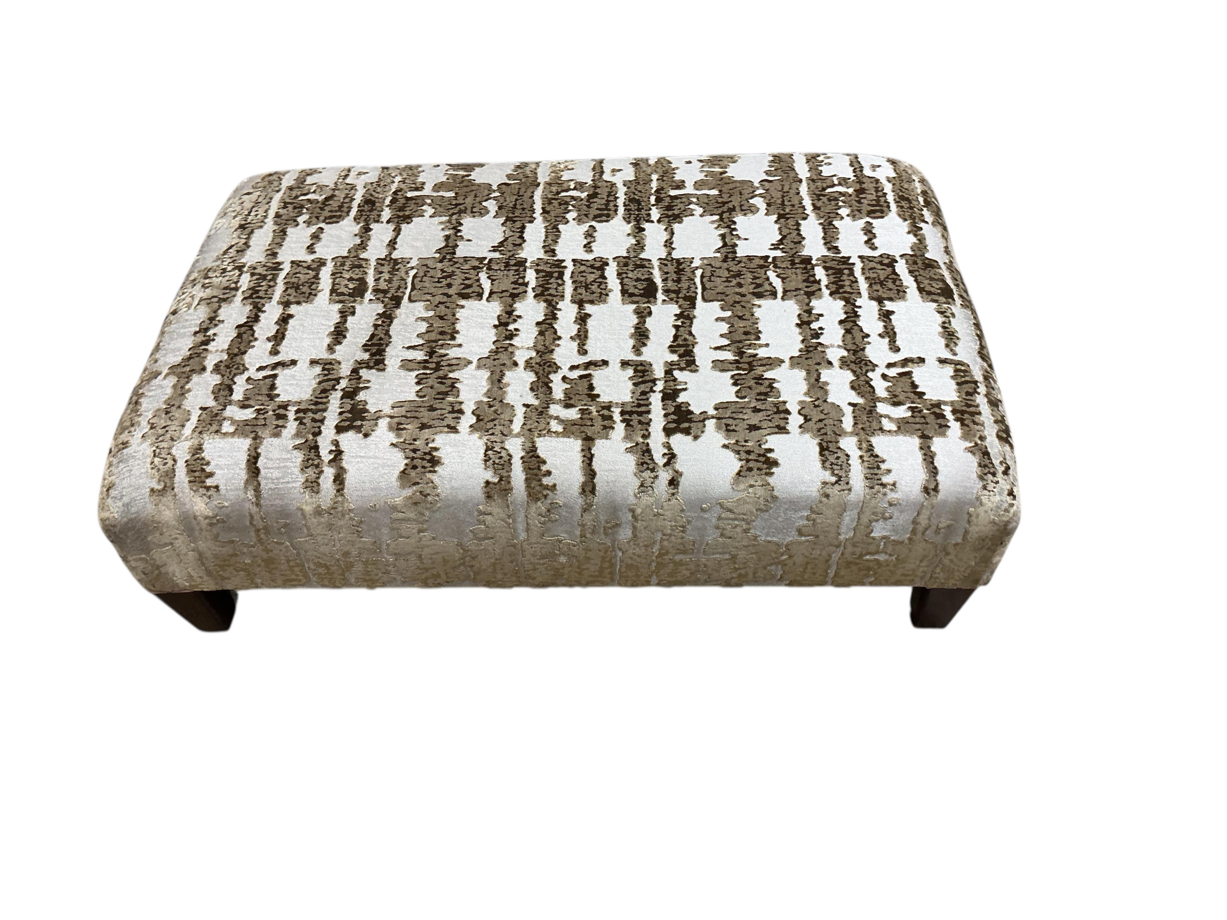 A Contemporary rectangular upholstered stool, width 98cm, depth 65cm, height 30cm
